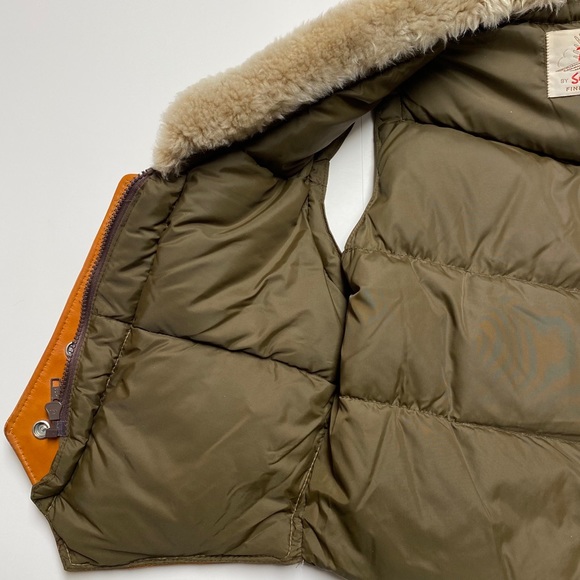 Vintage Schott Leather Sherpa Vest Size Aprox M - Picture 5 of 14